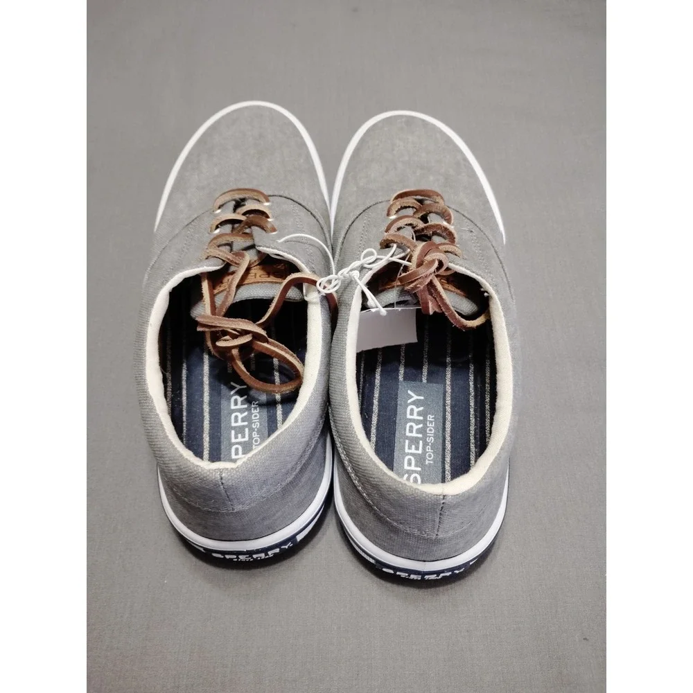 NWT Sperry Boat Shoes Striper II CVO STS17393‎ Gray Preppy Resort Athletic Men 8